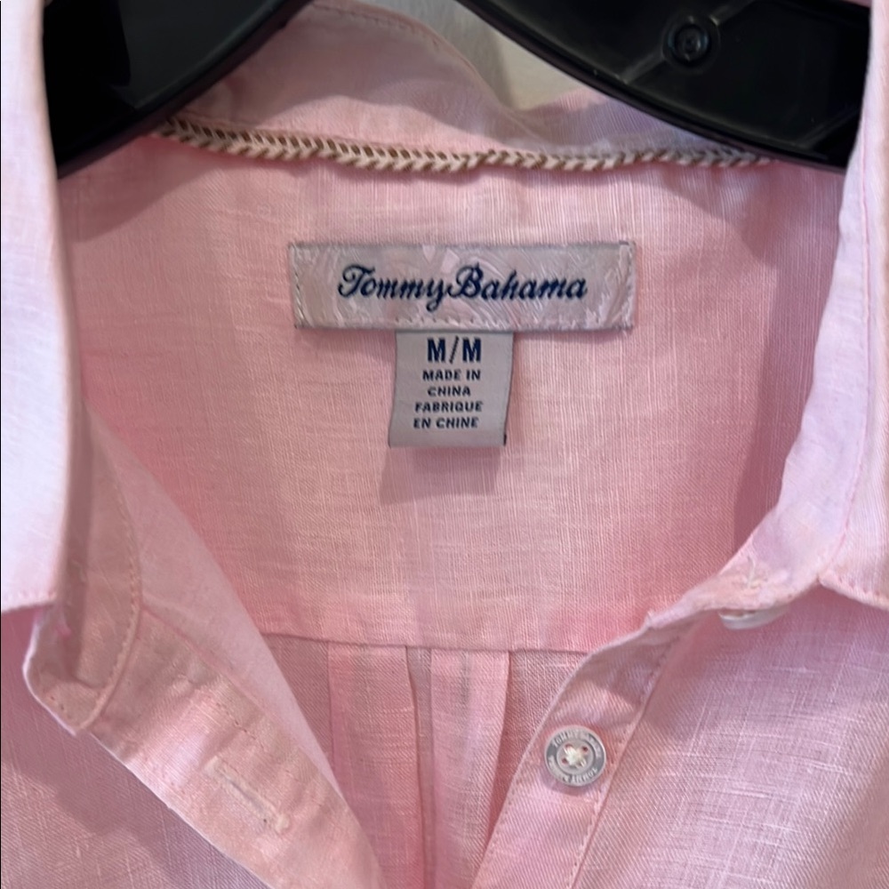 Tommy Bahama Light Pink Linen Blouse - Picture 2 of 3